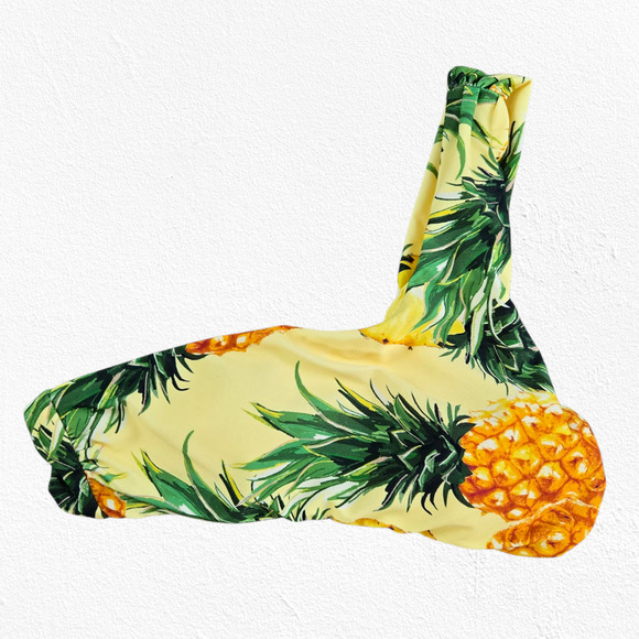 Anthropologie Pina Colada Pineapple One Shoulder Modest Bikini Top Size Small - Picture 3 of 7